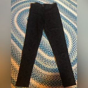 EUC (worn 1x) velvet flocked leggings by Lysse